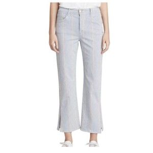 3x1 NYC  Jeans W4 Austin Crop Striped Nillie Denim Button Fly Womens Size 25